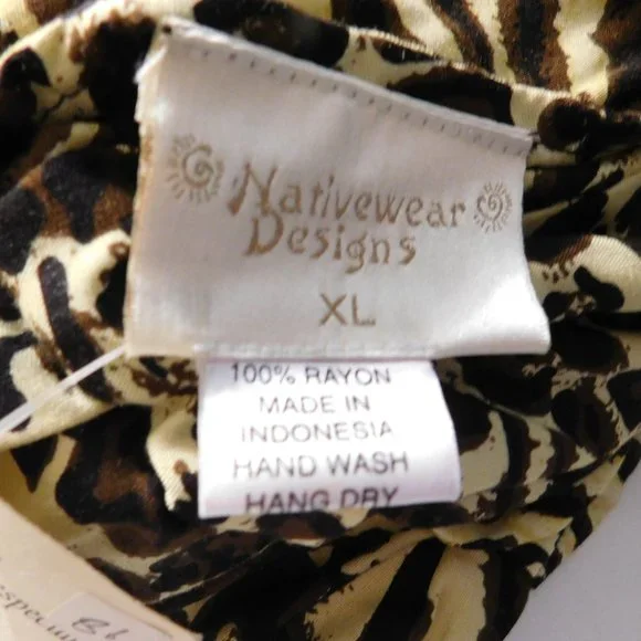 Vintage Native Wear Designs Jacket Reversible Animal Print New - Picture 3 of 6